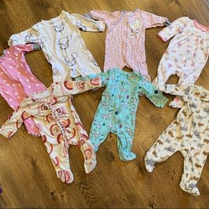 3-6 month girl pajama bundle